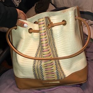 Cream Brahmin hobo bag
